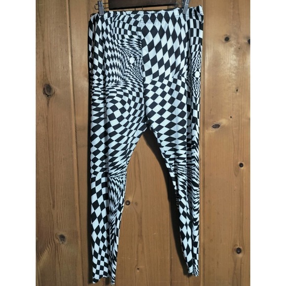 Shein optical illusion hypno black and white leggings size 1X - Picture 1 of 11